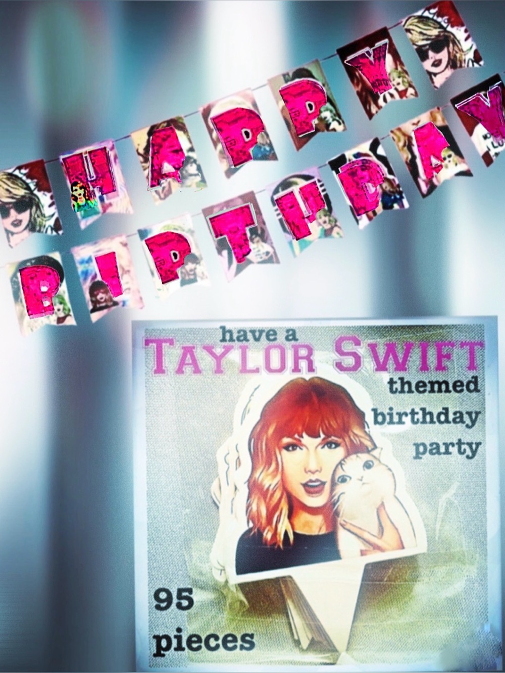 Taylor Swift Birthday Party Set - Pink and Gold